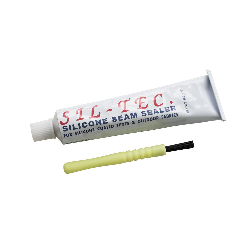 Silicone seam sealer for tarps