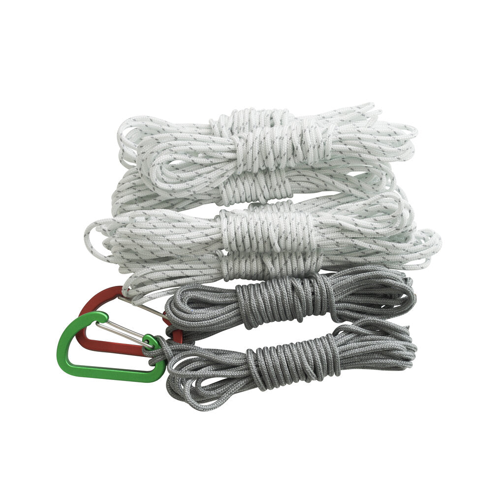 Guylines (8 pcs + 2 carabiners)